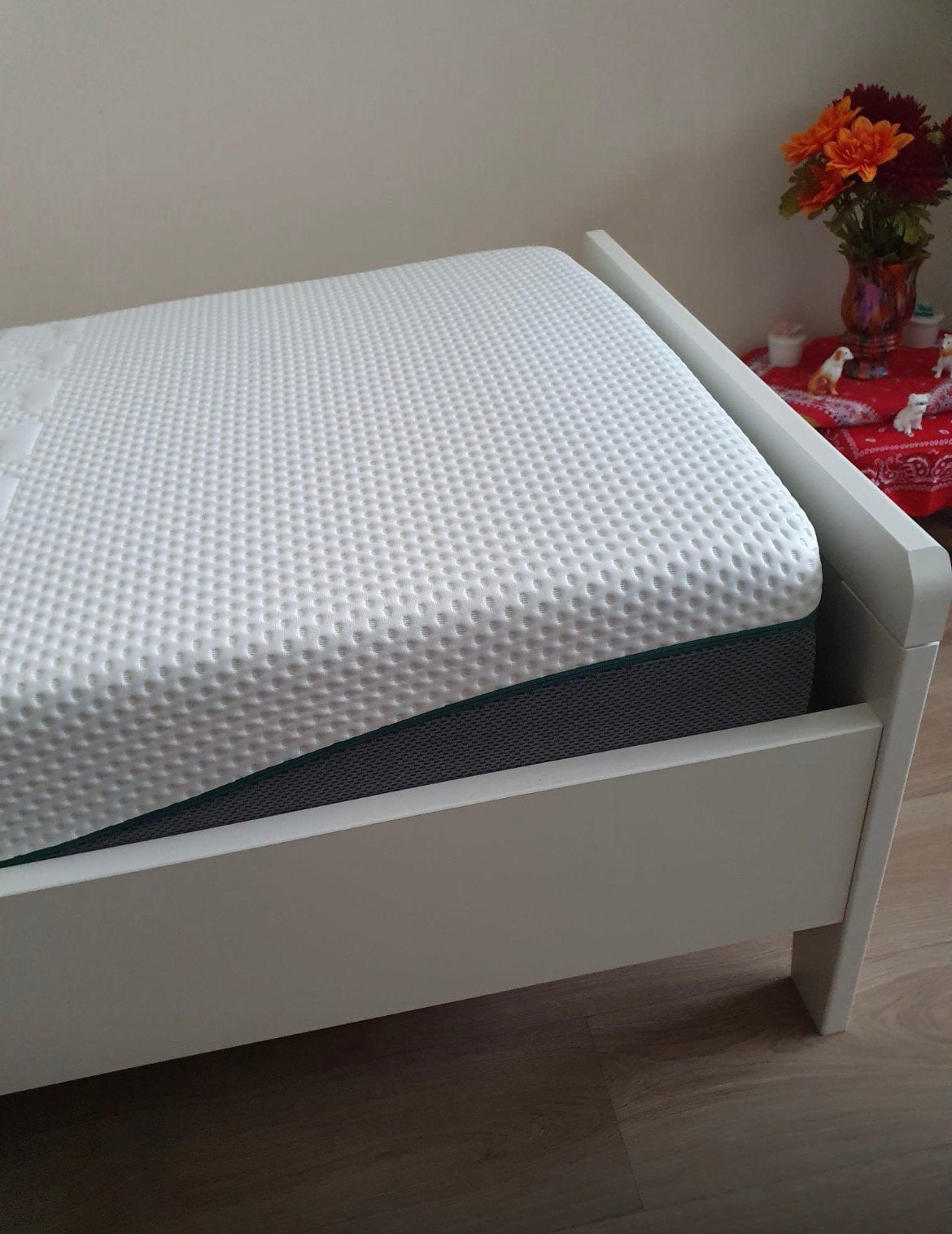 Eenpersoons boxspring Moet weg. 90x200 incl nachtkastje, Ophalen, Zo goed als nieuw, Eenpersoons