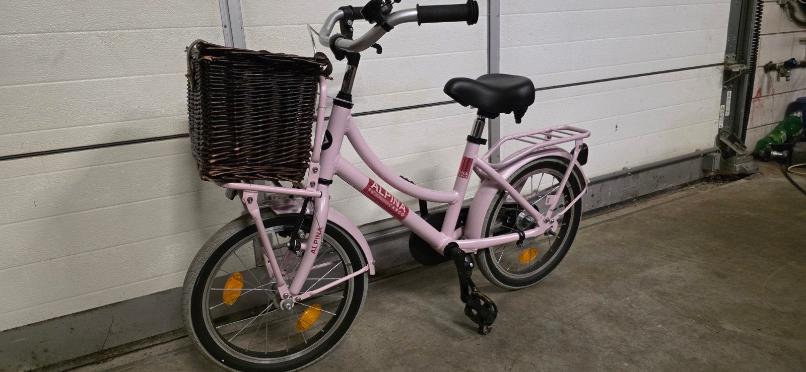Alpina kinderfiets 14 inch roze meisje, Ophalen, Terugtraprem, Gebruikt, Alpina