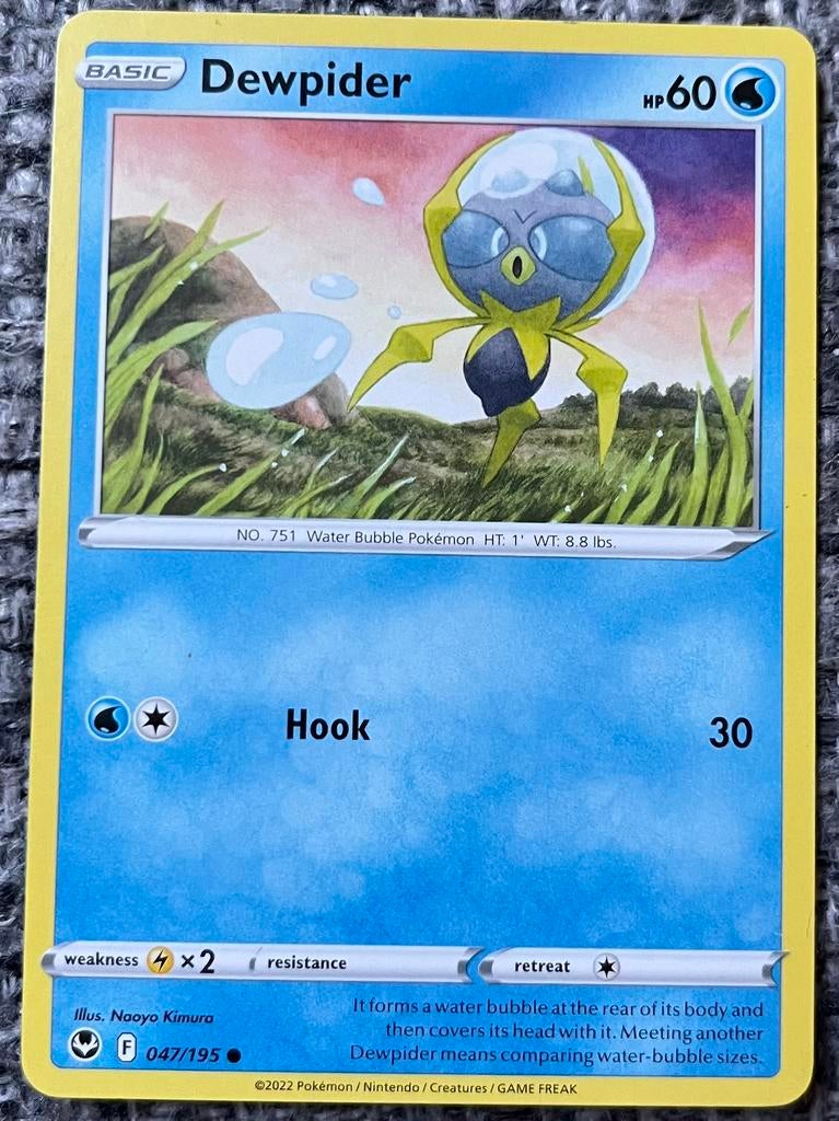 Pokémonkaart van Dewpider (751) • Silver Tempest (047/195), Verzenden, Nieuw, Losse kaart
