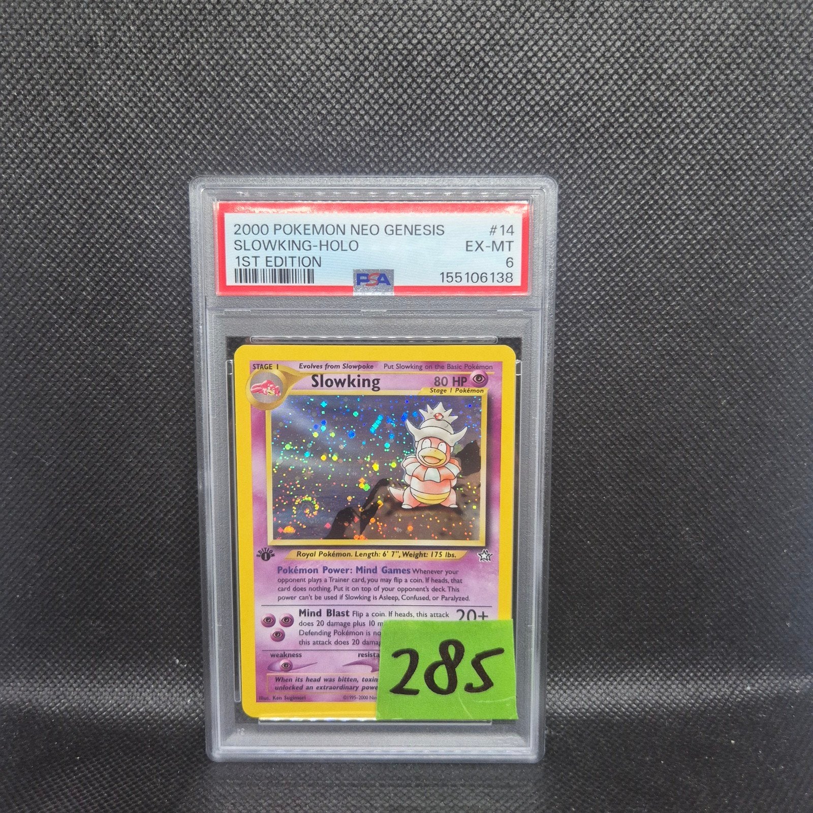 Slowking Holo 1st Edition Neo Genesis PSA 6, Ophalen of Verzenden