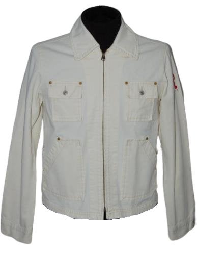Replay spijker jas, jeans jack, wit, Mt. S, Kleding | Heren, Jassen | Zomer, Verzenden, Wit, Zo goed als nieuw, Replay