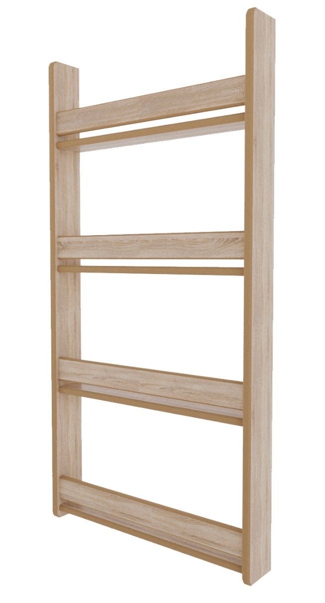 Montessori Kinderboekenkast – 4 Lagen– Houtkleur, Huis en Inrichting, Kasten | Boekenkasten, Met plank(en), 100 tot 150 cm, Zo goed als nieuw