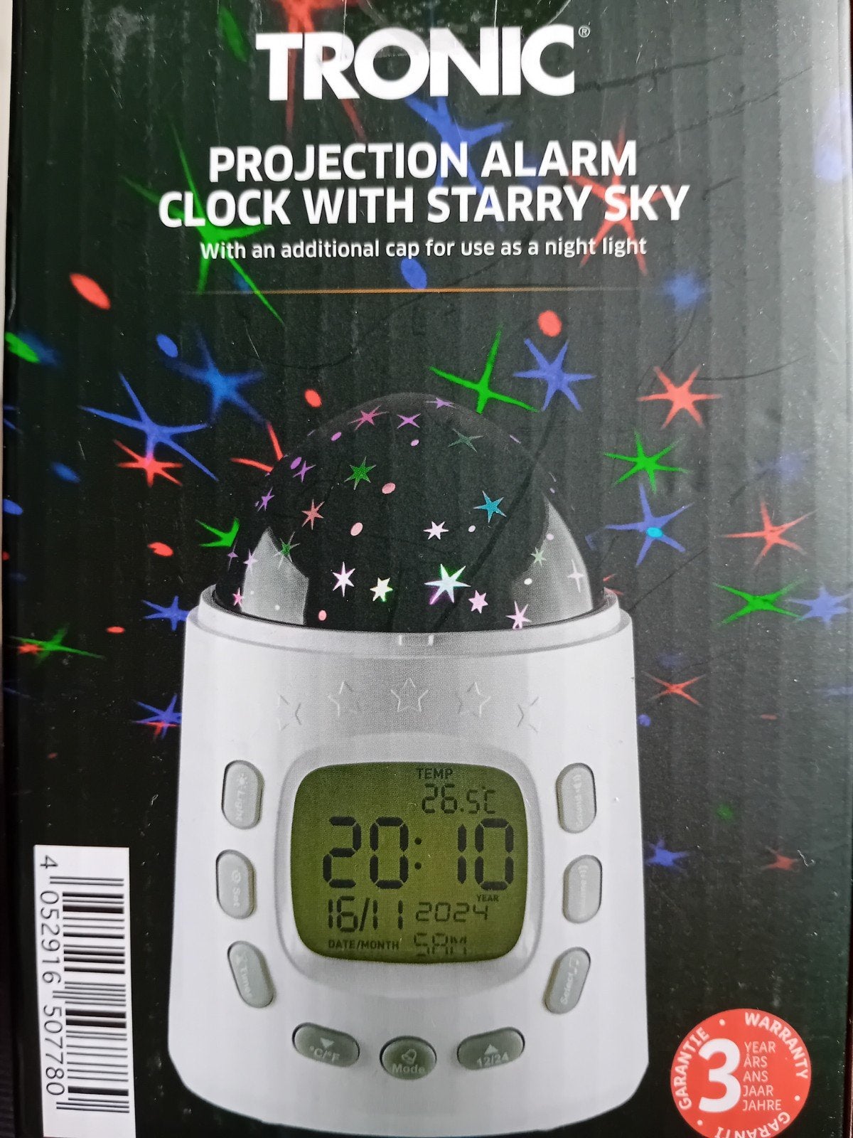 Tronic Projectiewekker Met Sterrenhemel. Nieuw., Ophalen
