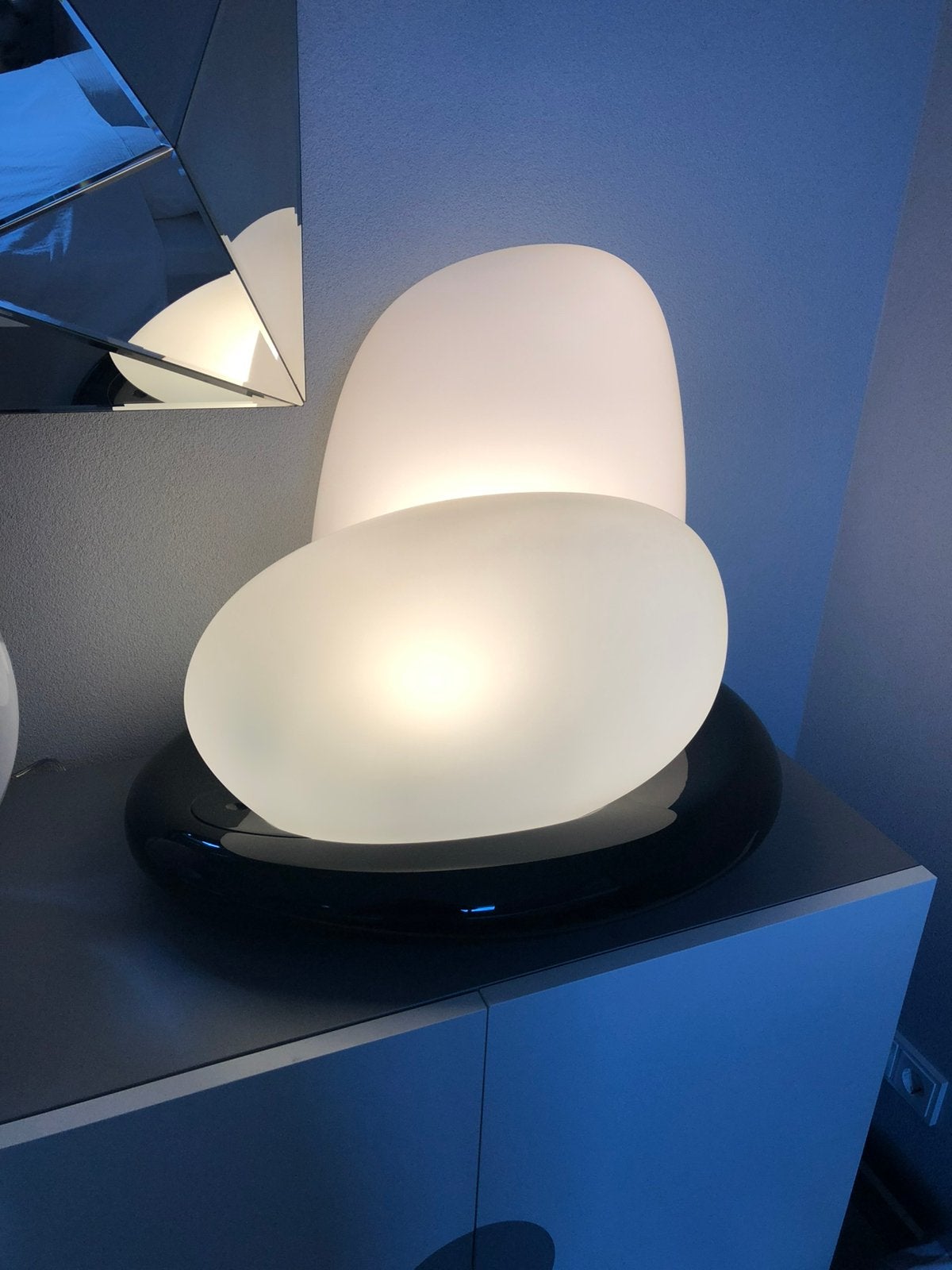 Leucos Moai Murano design glazen Polynesische XXL lamp, Ophalen, Zo goed als nieuw, Glas