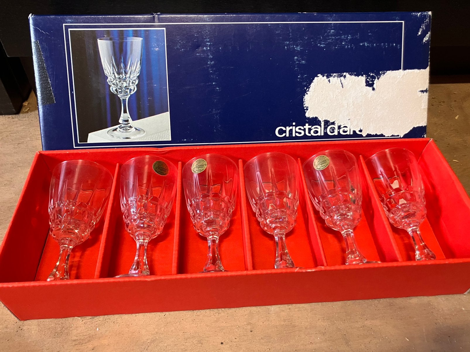 Vintage cristal d’arques, Ophalen of Verzenden, Gebruikt, Borrel- of Shotglas