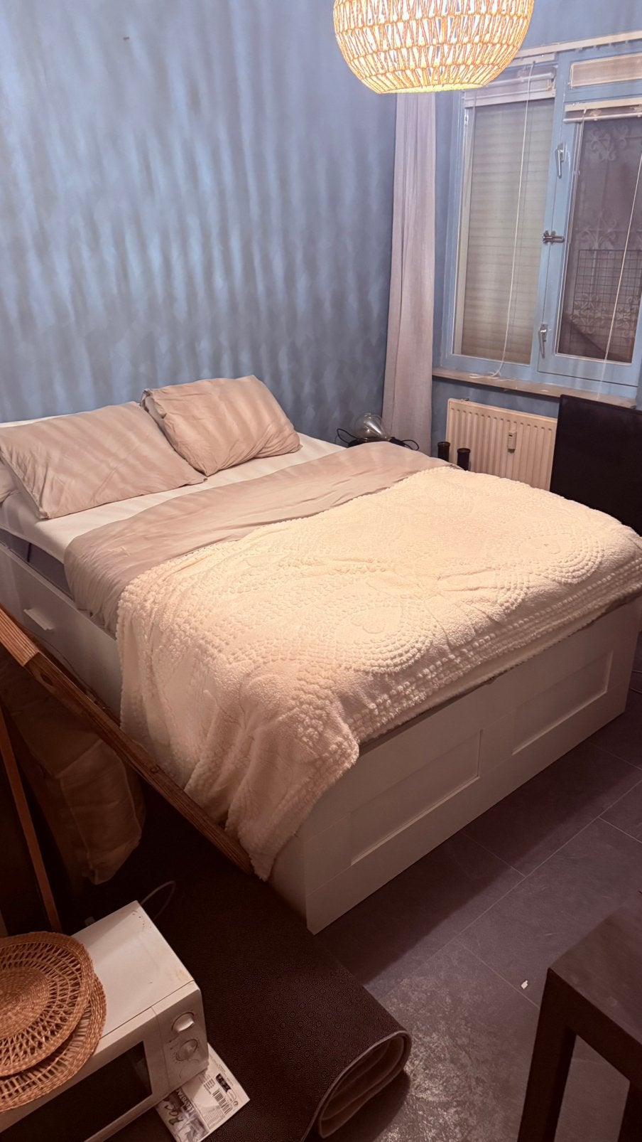 Bed met lades, Ophalen, Gebruikt, Eenpersoons, 90 cm