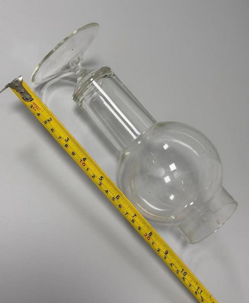 Vintage glazen glas vaas – 25 cm – unieke vormen bloemenvaas, Antiek en Kunst, Antiek | Vazen, Ophalen of Verzenden