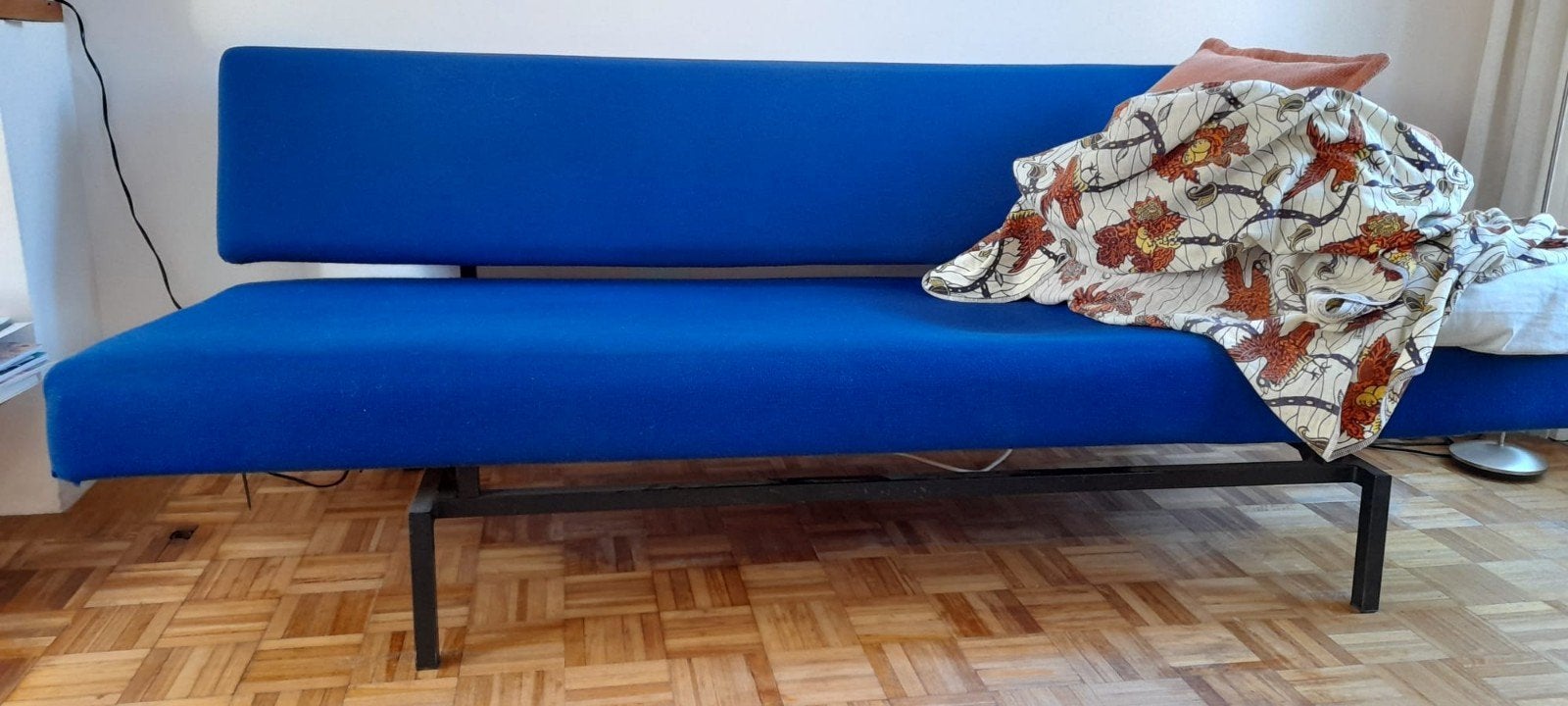 Martin Visser slaapbank, zwart frame, Huis en Inrichting, Ophalen, Gebruikt, Zwart, 190 cm of minder