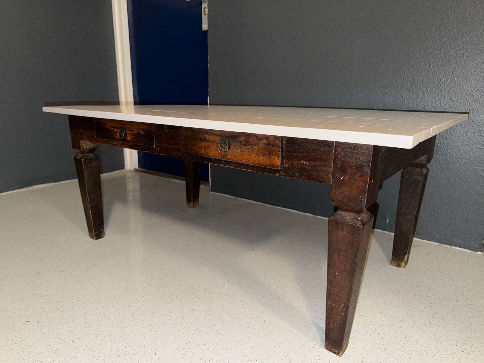 Massief Houten Salontafel, Ophalen, 100 tot 150 cm, 50 tot 100 cm, Zo goed als nieuw