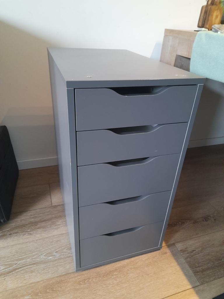 Ikea ladeblok Alex, grijs, Huis en Inrichting, Ophalen, Gebruikt, Met lades, IKEA
