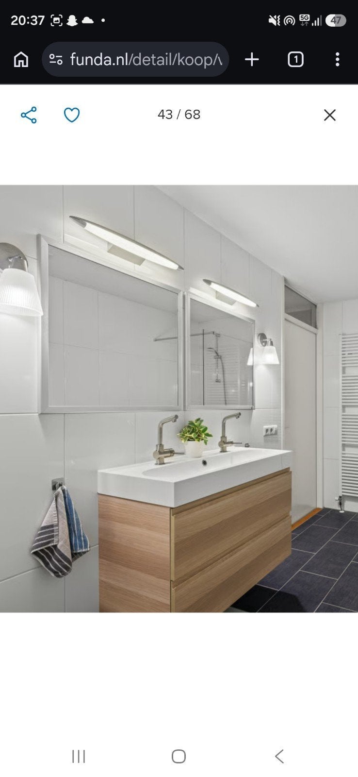 Complete badkamer met spiegels, kranen en douche, Ophalen of Verzenden, Zo goed als nieuw, Met douche