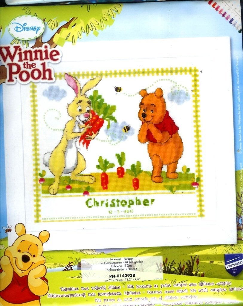 Cado WINNIE THE POOH borduurpakket geboorte CHRISTOPHER, Ophalen of Verzenden, Nieuw, Handborduren, Borduurpakket