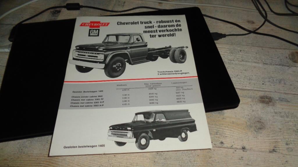 Folder USA modellen  CHEVROLET  TRUCKS   1967, Verzenden, Zo goed als nieuw, Chevrolet