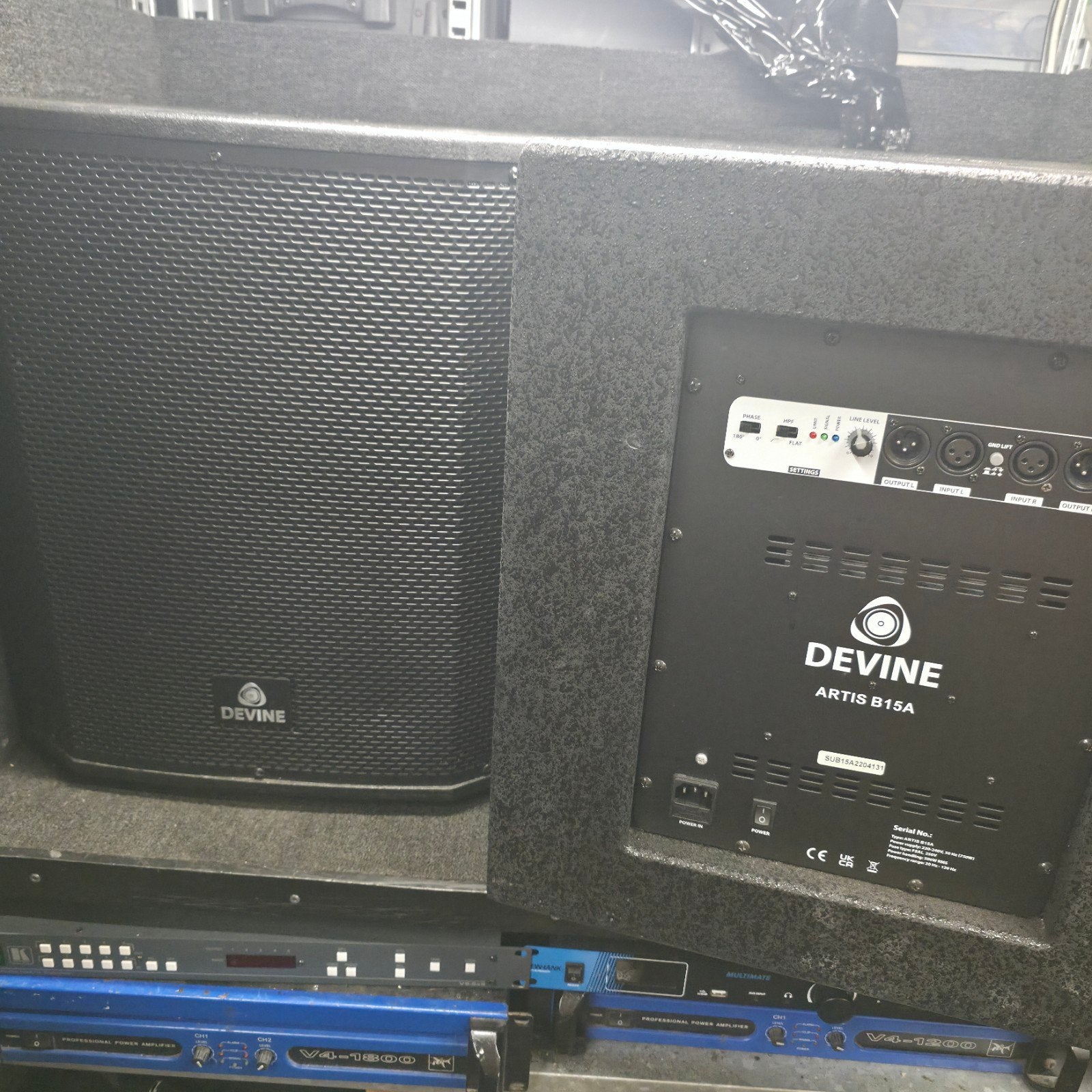 DEVINE  B15A    subwoofers   2 x   15 inch  500watt, Audio, Tv en Foto, Luidsprekers, Ophalen, Subwoofer, Overige merken