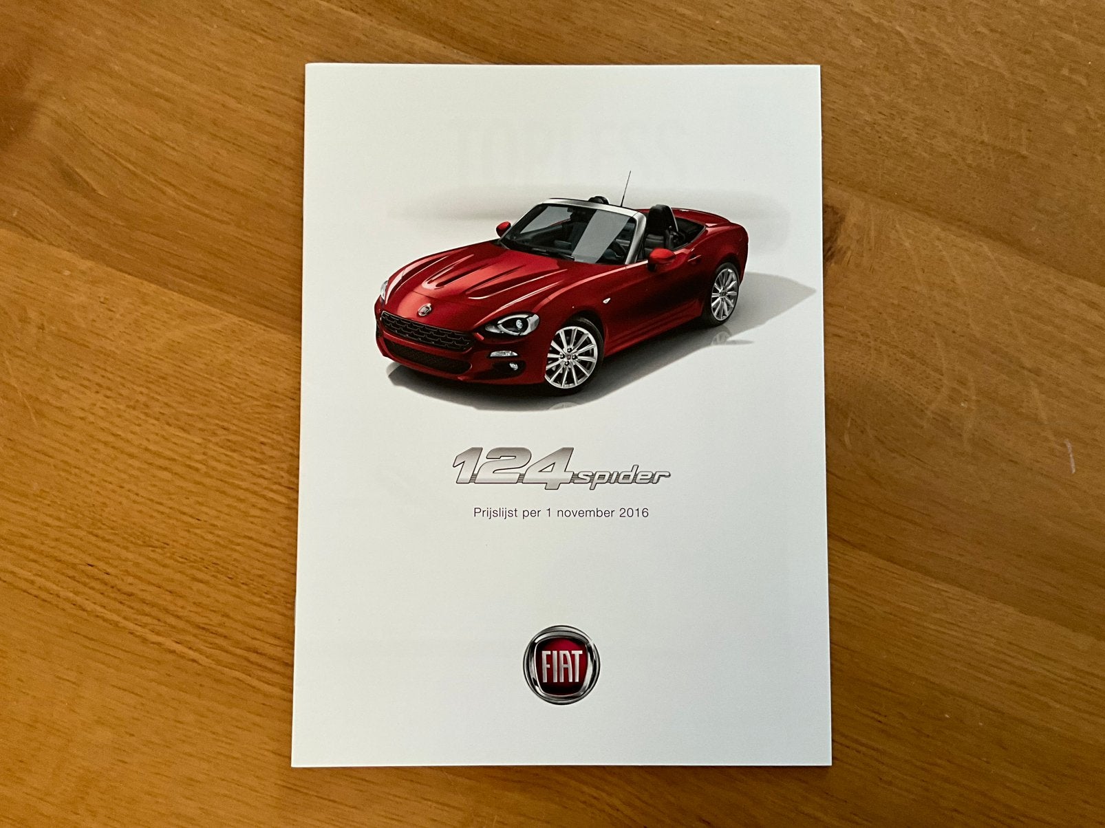 Brochure / prijslijst Fiat 124 Spider, Ophalen of Verzenden, Zo goed als nieuw, Overige merken