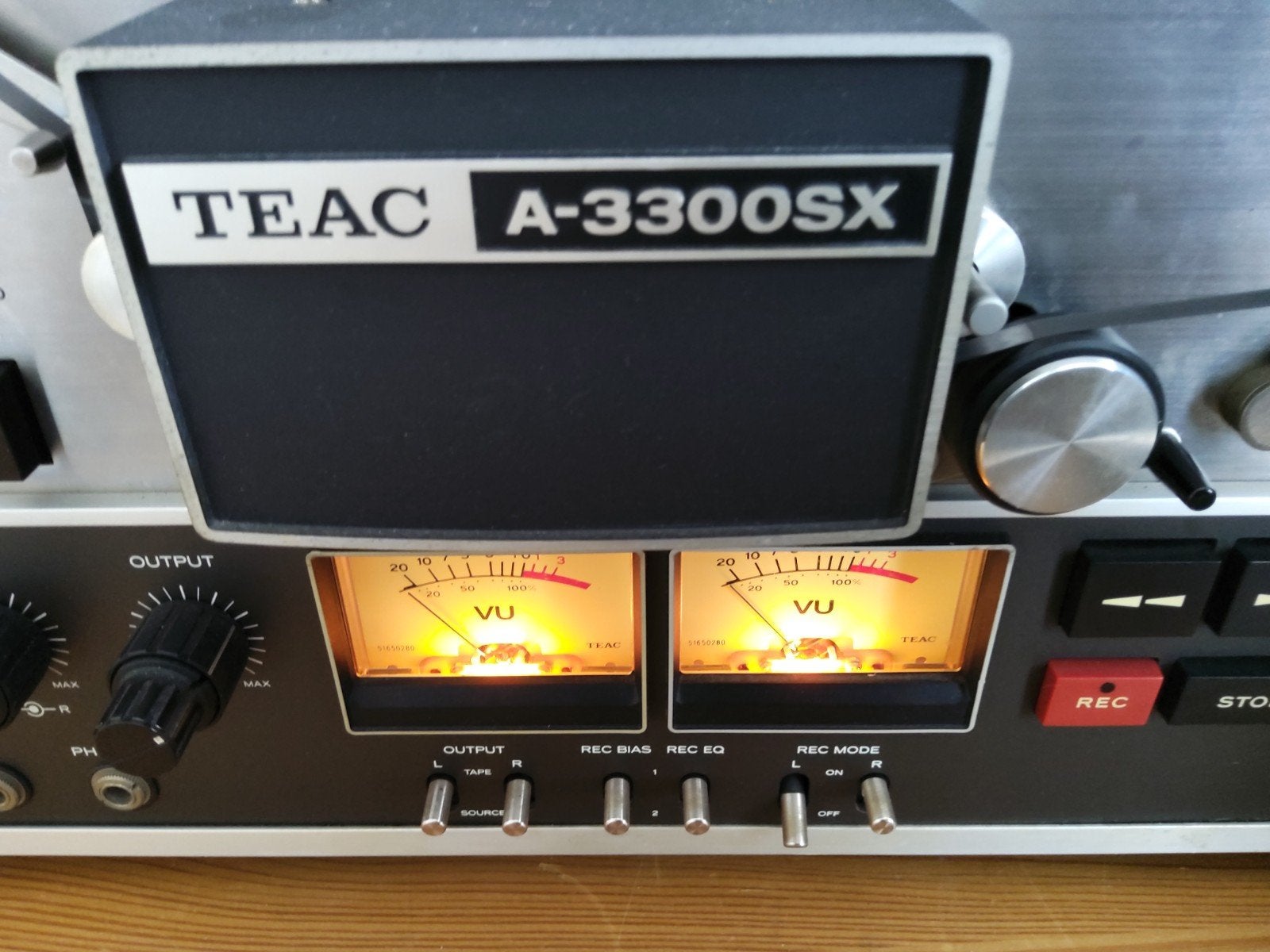 TEAC Bandrecorder no A-3300SX in prima staat met adopters, Audio, Tv en Foto, Ophalen, Bandrecorder, Met stofkap