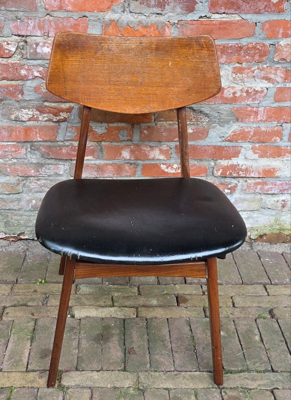 Vintage, design stoel.  Louis van Teeffelen. Teak, Huis en Inrichting, Stoelen, Ophalen, Louis van Teeffelen