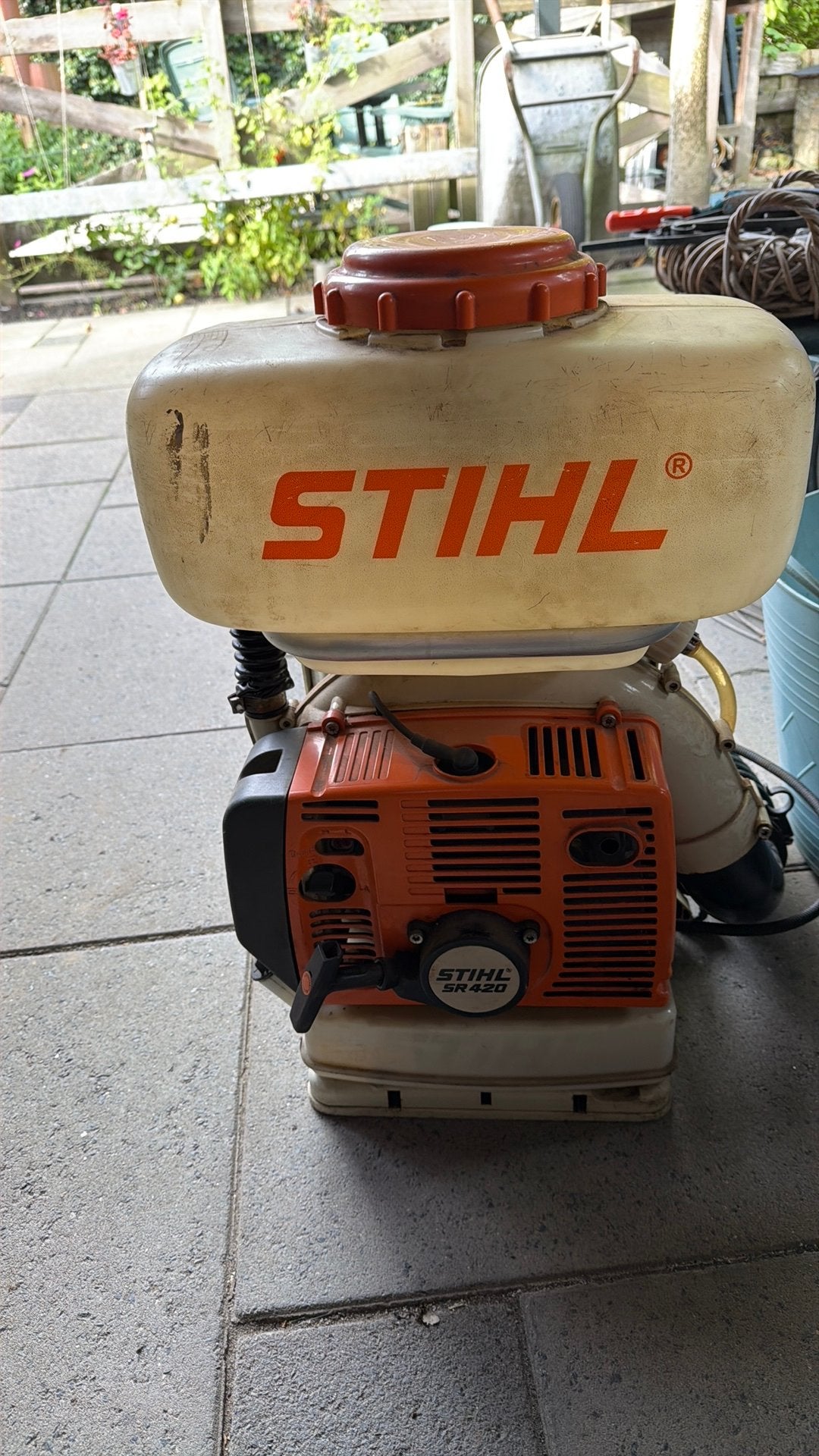 Stihl bladblazer/gifspuit, Ophalen, Gebruikt, Benzine, Ruggedragen