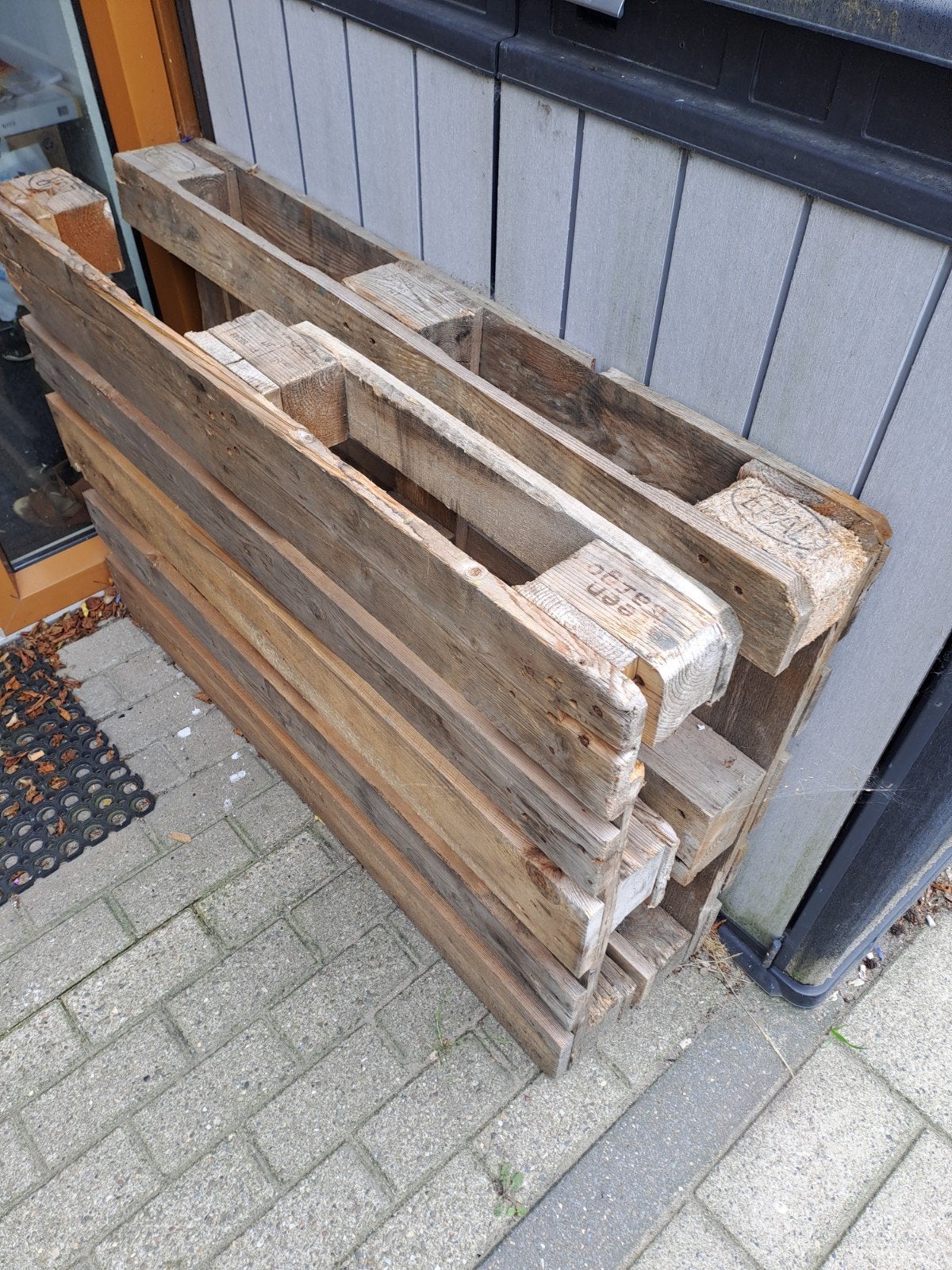 Epal houten pallets 2 stuks, Ophalen, Gebruikt, 50 mm of meer, Pallet