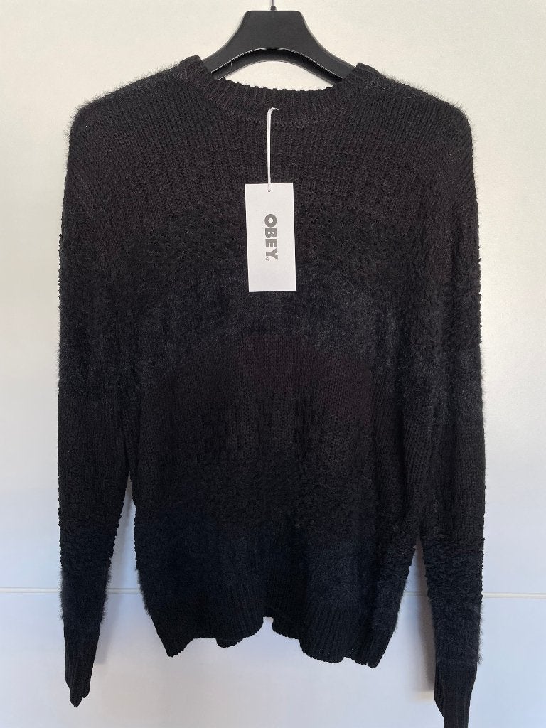 Nieuwe Obey Zwarte Trui Maat M, Obey, Maat 48/50 (M), Zwart, Nieuw