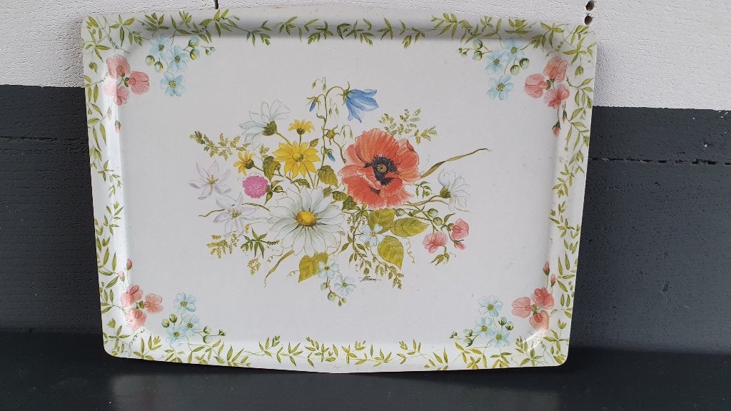 Vintage dienblad, Mallod Engeland, rechthoeking. S23, Huis en Inrichting, Woonaccessoires | Dienbladen, Tweedehands verkoop, Tweedehands verkoop