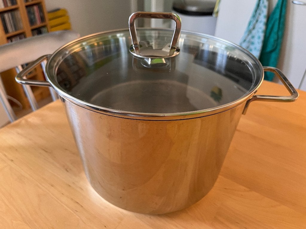 Villeroy & Boch Vivo pan, Gebruikt, Met deksel, Ophalen of Verzenden, Rvs