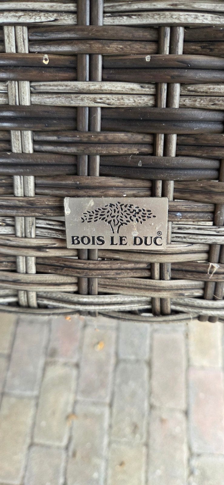 Bois Le Duc Wicker Loungeset met Hoekbank en Stoel, Tuin en Terras, Ophalen, Gebruikt, Wicker, Bijzettafel