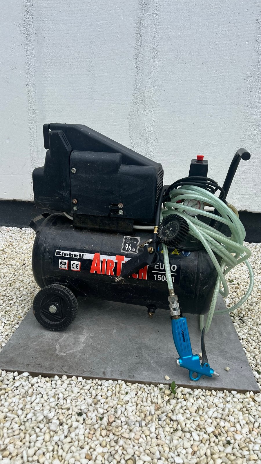 Einhell Euro 1500-1 Compressor - 24L, 8 bar, Ophalen, Gebruikt, 6 tot 10 bar, Minder dan 200 liter/min