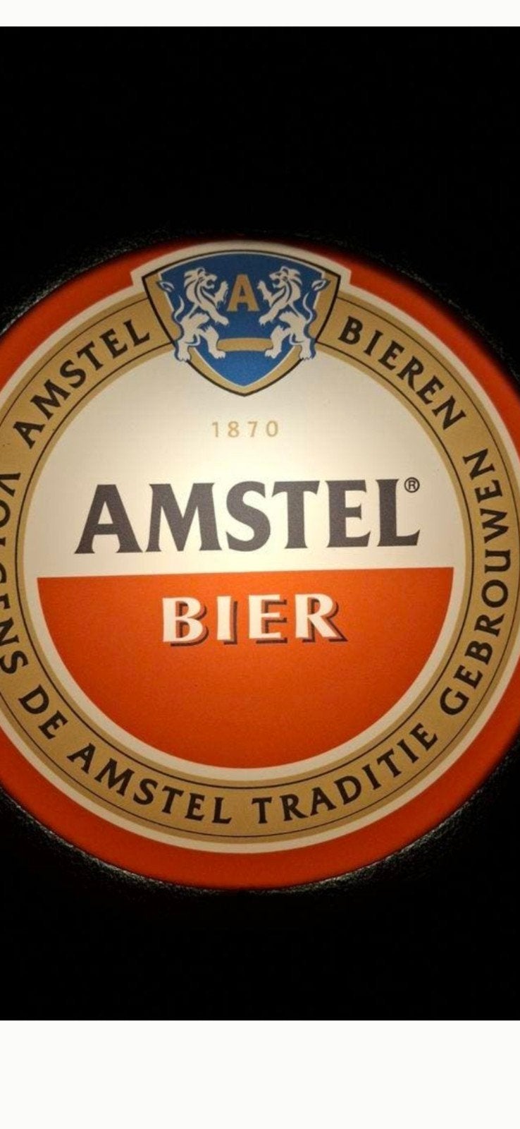 Amstel wandlichtbakje 26 cm, Ophalen of Verzenden, Zo goed als nieuw, Lichtbak of (neon) lamp