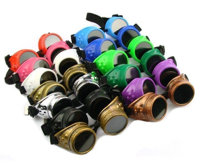 Steampunk Piloten Bril / Cyber Punk Vintage Vliegen Retro, Verzenden, Nieuw, Bril, Overige merken