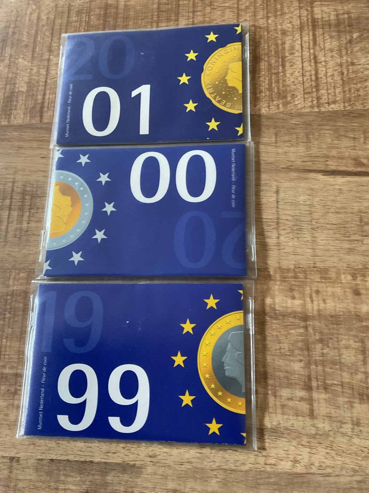 3 Jaarsets Munten Nederland 1999, 2000 en 2001, Ophalen, Koningin Beatrix, Overige waardes, Setje