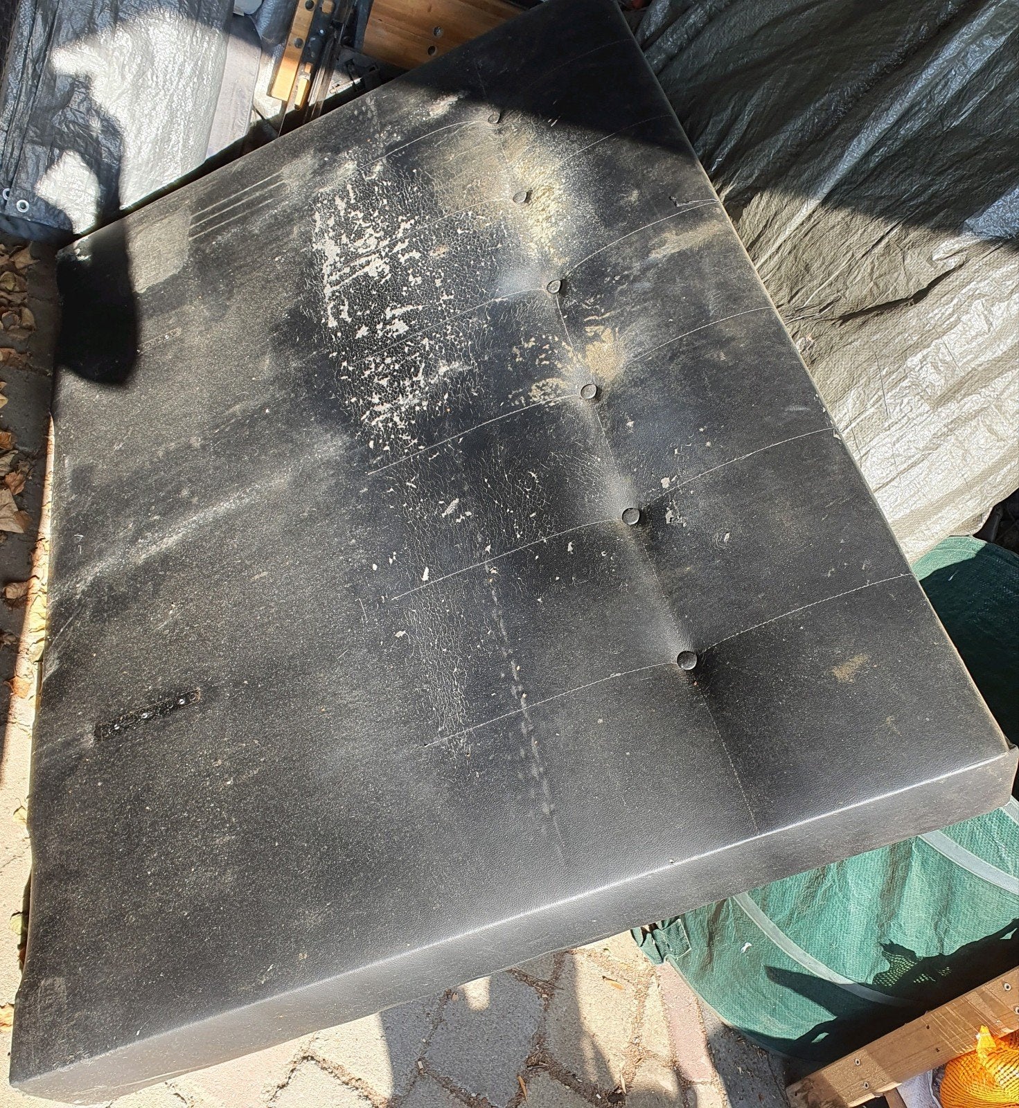 oude achterwand bed 140 cm beschadigd, Huis en Inrichting, Ophalen, Gebruikt