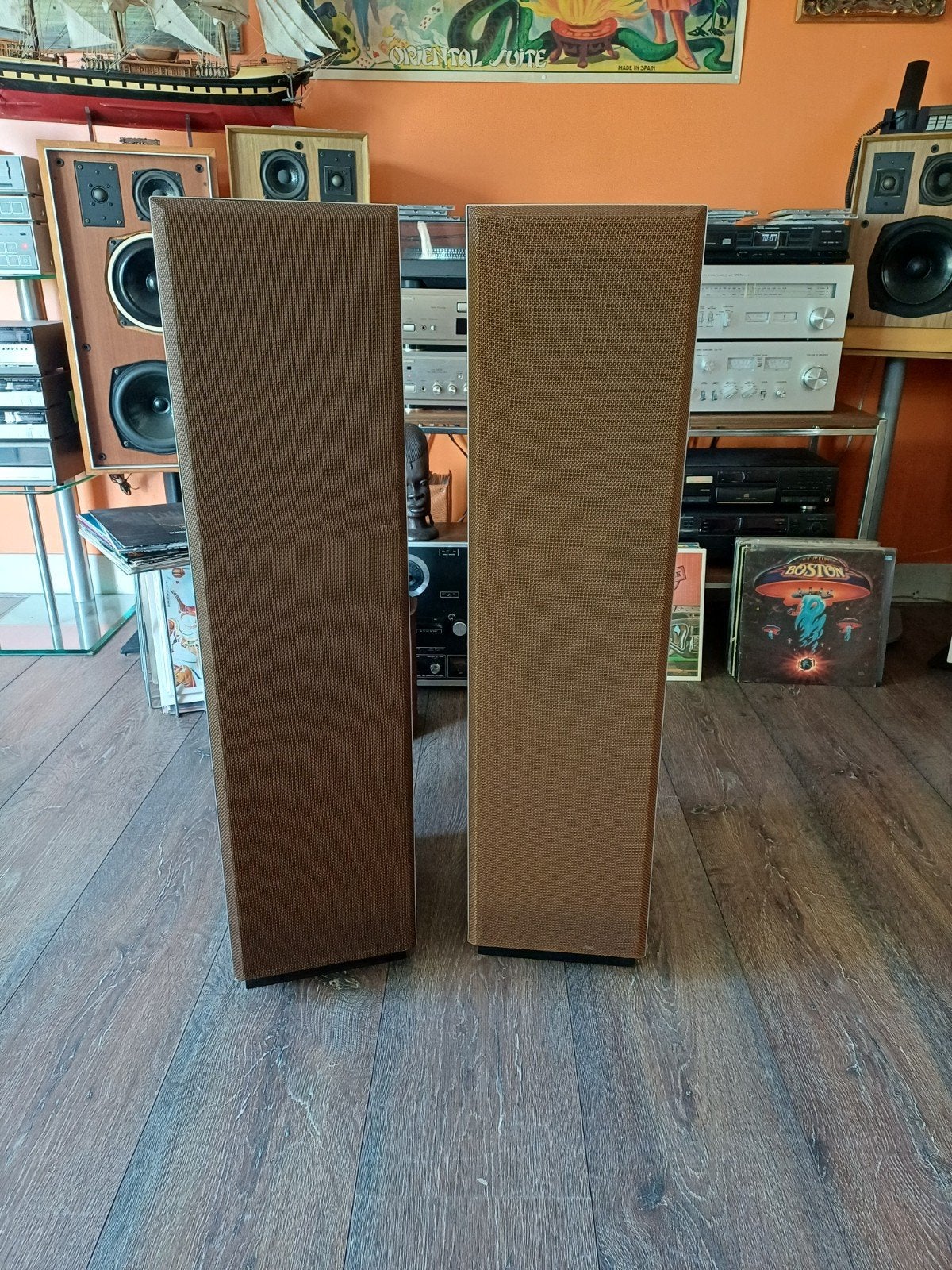 Realistic zuilspeakers - Goede staat, heerlijk geluid, Audio, Tv en Foto, Luidsprekers, Gebruikt, 60 tot 120 watt, Front, Rear of Stereo speakers
