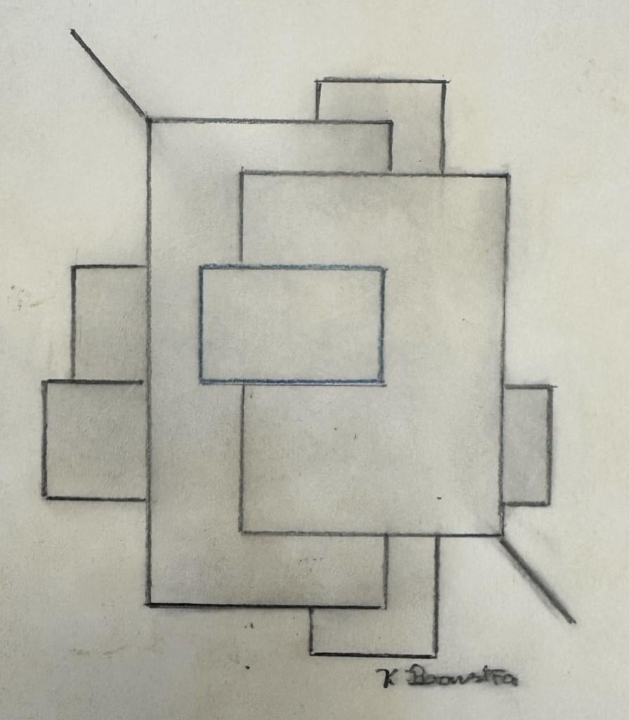 1390. Tekeningen, Klaas Boonstra - composities, 1933–1971, Antiek en Kunst, Ophalen of Verzenden