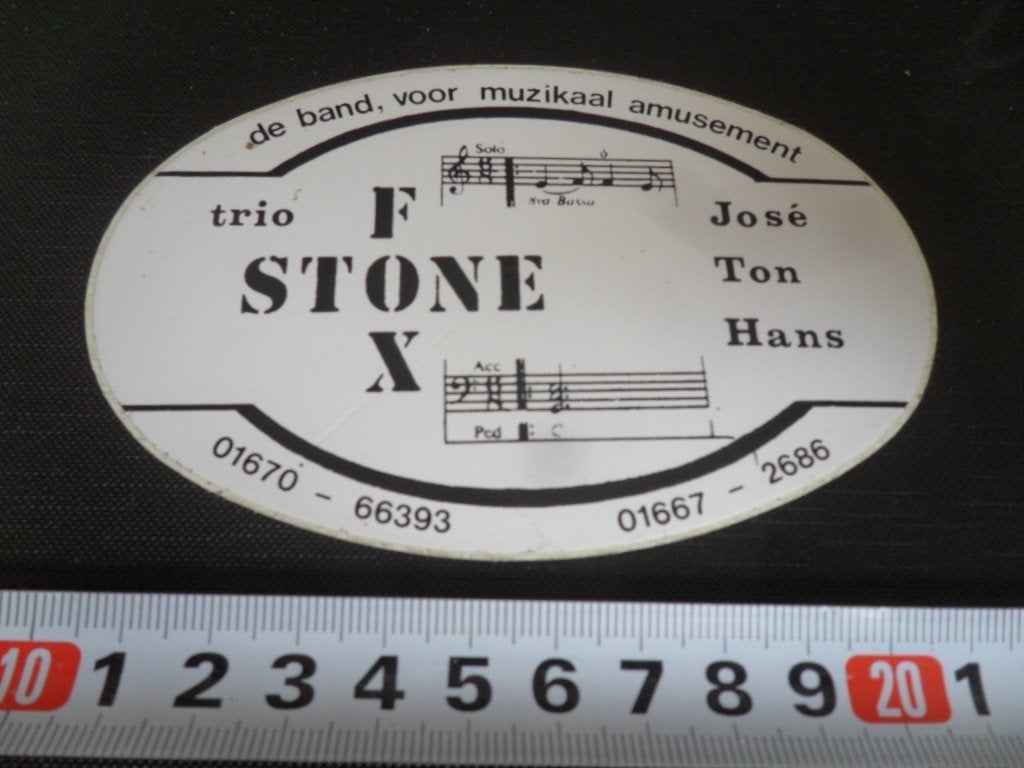 sticker steenbergen oud--vossemeer band amusement STONE FOX, Verzamelen, Ophalen of Verzenden, Zo goed als nieuw