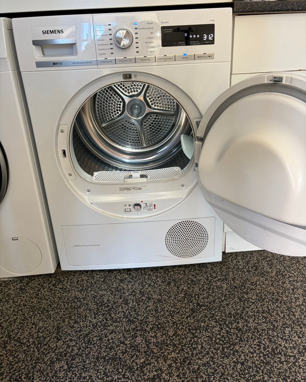 Foto 3 van Siemens iQ700 Warmtepompdroger (9kg) – Zelfreinigend & A++
