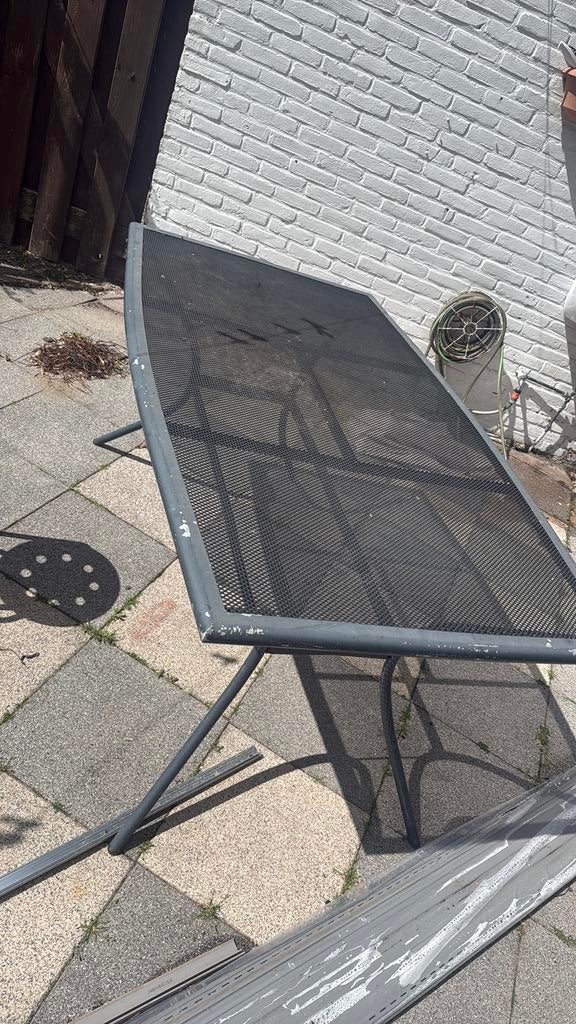 Metalen tuintafel, Ophalen of Verzenden, Zo goed als nieuw, Rechthoekig, Metaal