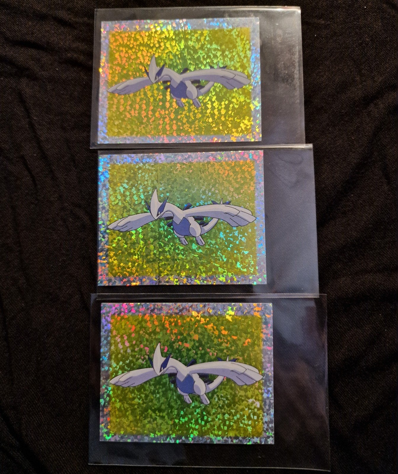 Zeldzame Lugia Holo Merlin Stickers Johto Series, Ophalen of Verzenden, Zo goed als nieuw, Meerdere kaarten, Foil