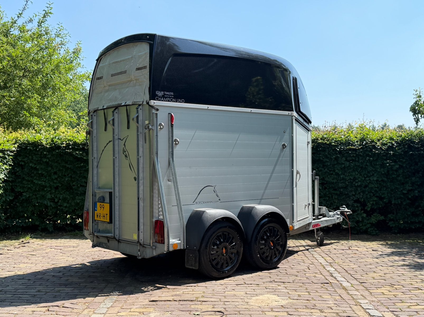 Nieuwstaat verkerende 1.5 paards bockmann uno vol aluminium, Dieren en Toebehoren, Paarden en Pony's | Trailers en Aanhangwagens