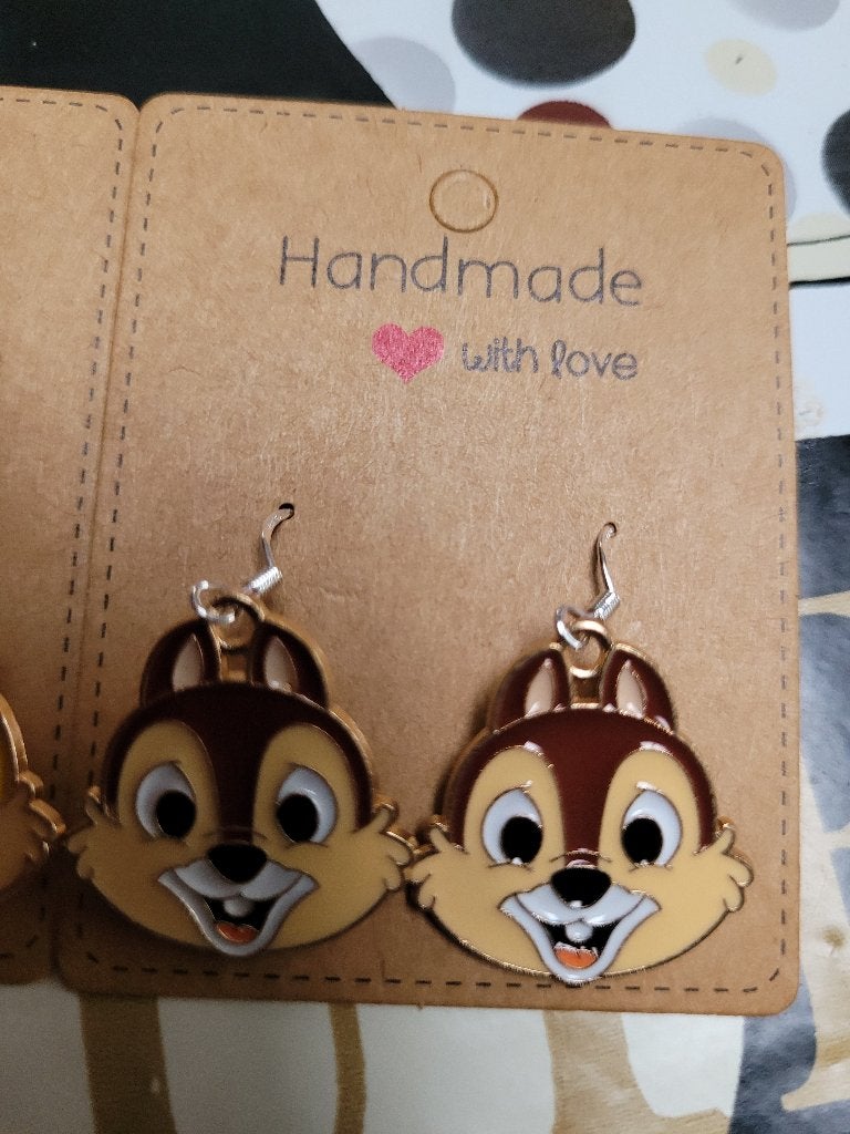 Knabbel Oorbelletjes, Hangers, Wenniesshop, Bruin, Verzenden
