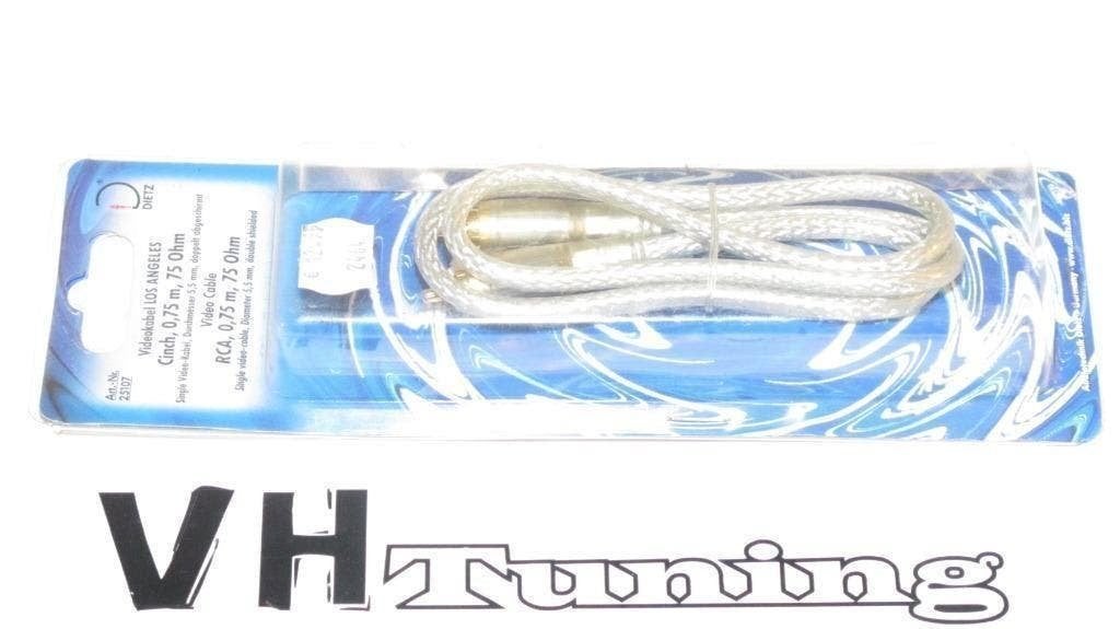 Dietz Video cable RCA 0,75M 75 Ohm, Auto diversen, Ophalen of Verzenden