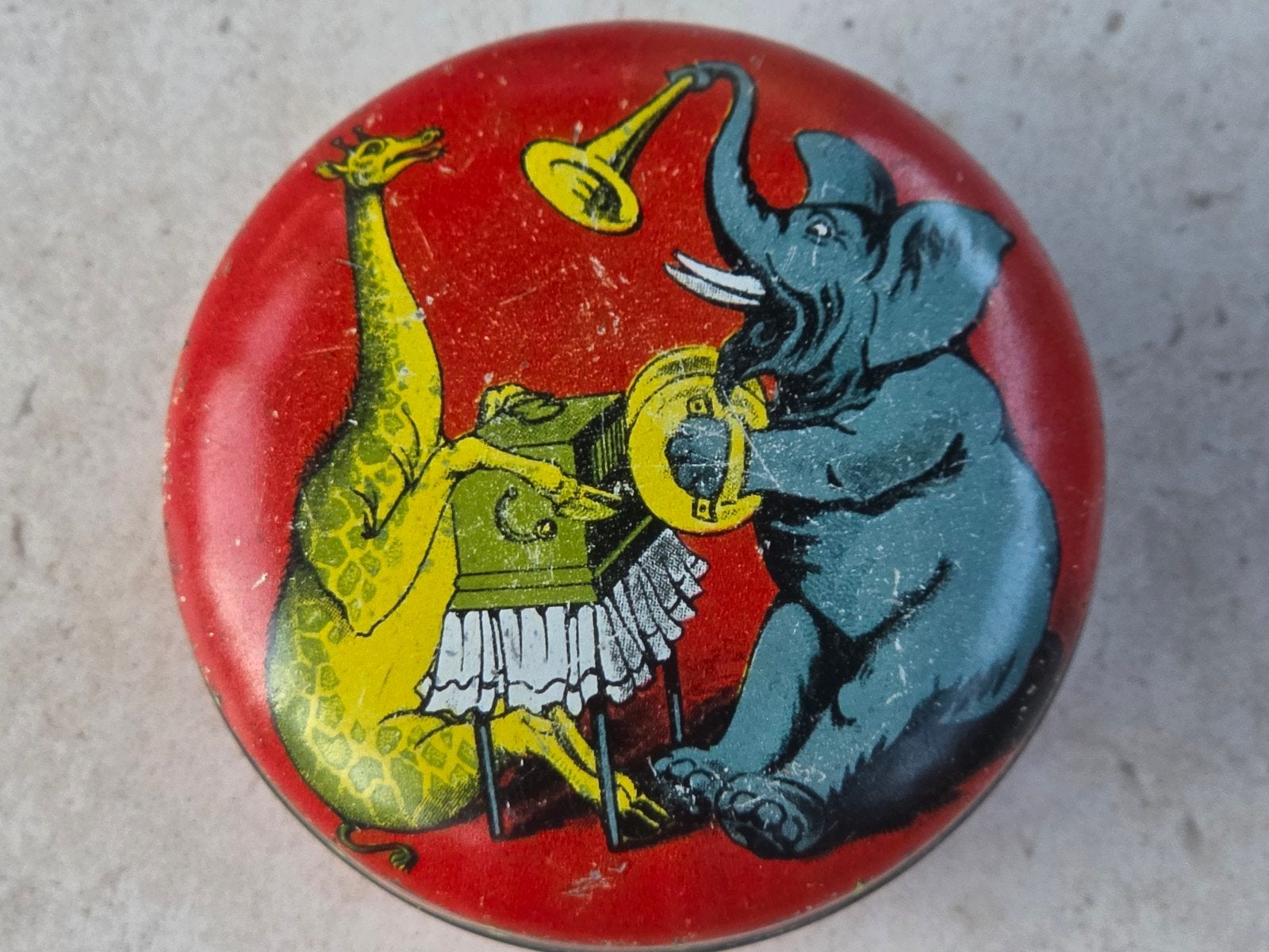 pette chocolade blik Wormerveer Olifant en Giraf, Verzamelen, Ophalen of Verzenden, Gebruikt, Overige
