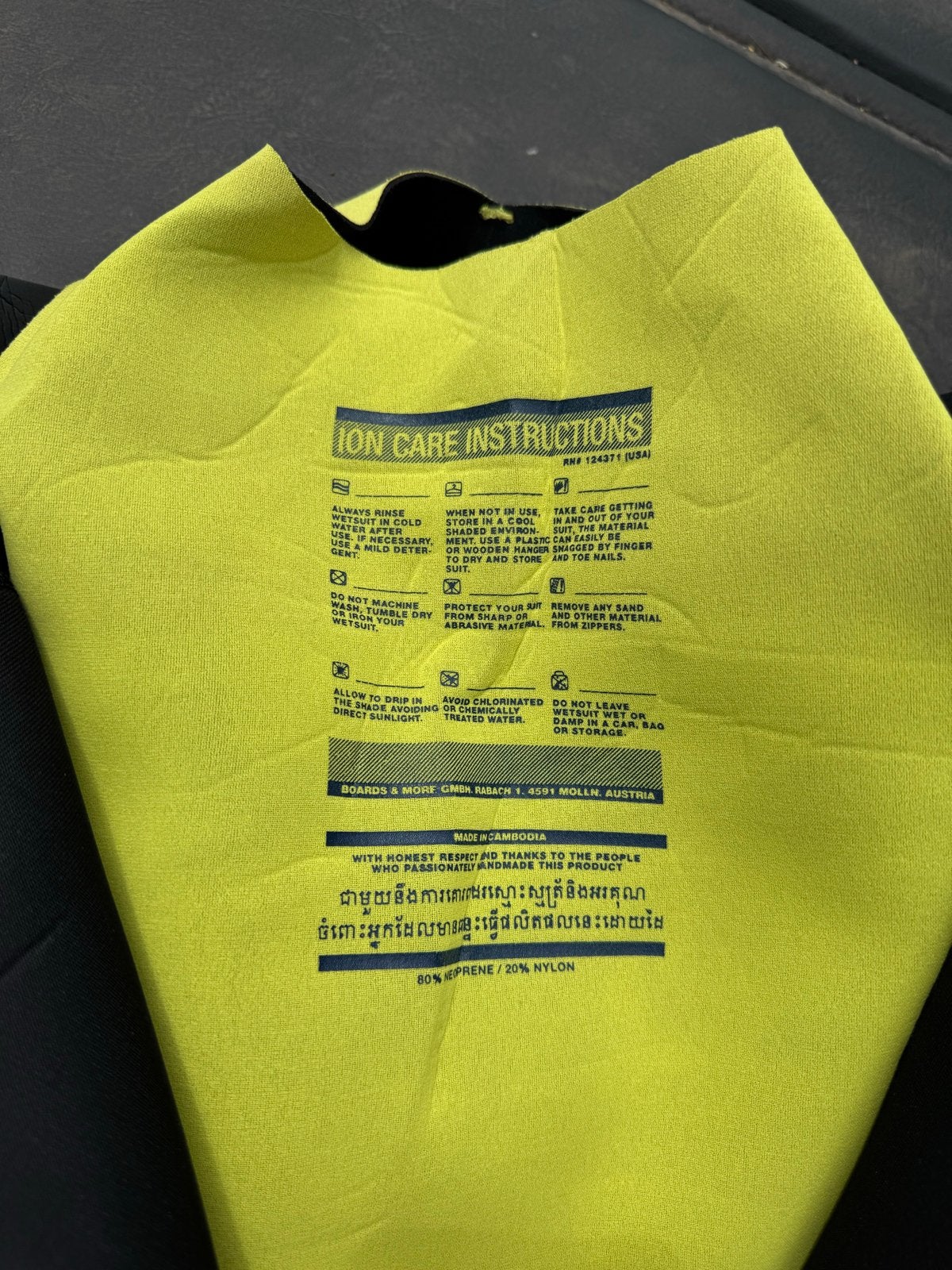 ION Element L Wetsuit - Blauw/Geel met Rode Branding, Ophalen of Verzenden, Gebruikt, Dame of Heer, Wetsuit