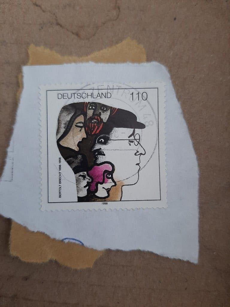1998 Duitsland schrijver en theatermaker Bertolt Brecht., Verzenden, BRD, Gestempeld