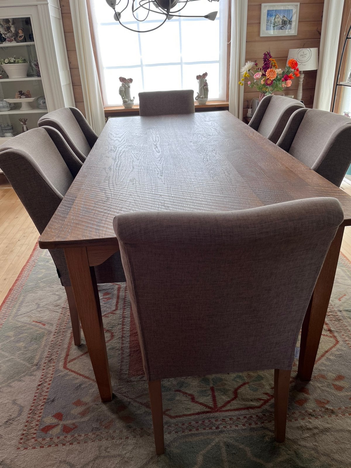 Tafel en 6 stoelen., Ophalen, Zo goed als nieuw, 4 tot 6 stoelen
