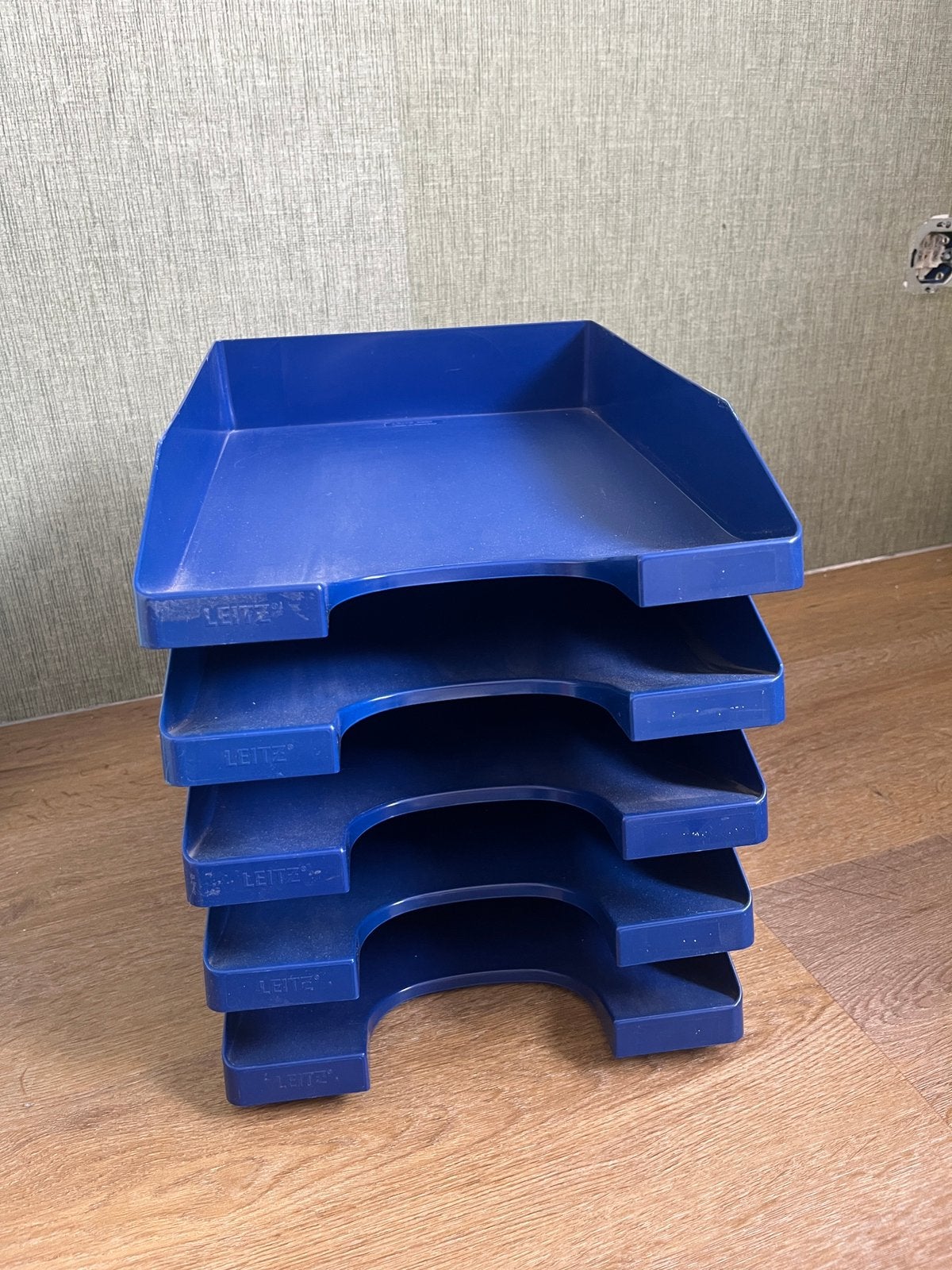Brievenbak blauw 5 stuks, Ophalen, Gebruikt