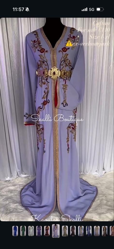 Caftan lila L-xl, Overige typen, Paars, Maat 46/48 (XL) of groter, Ophalen of Verzenden