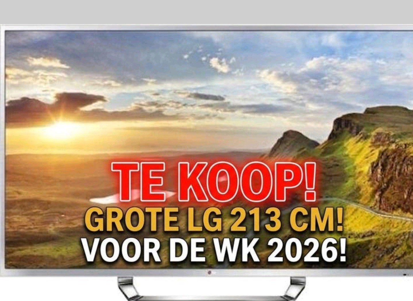 LG SMART ---- 84 INCH ️---213 CM--- GROTE TV--- 2 METER, Eén persoon, Cadeaubon