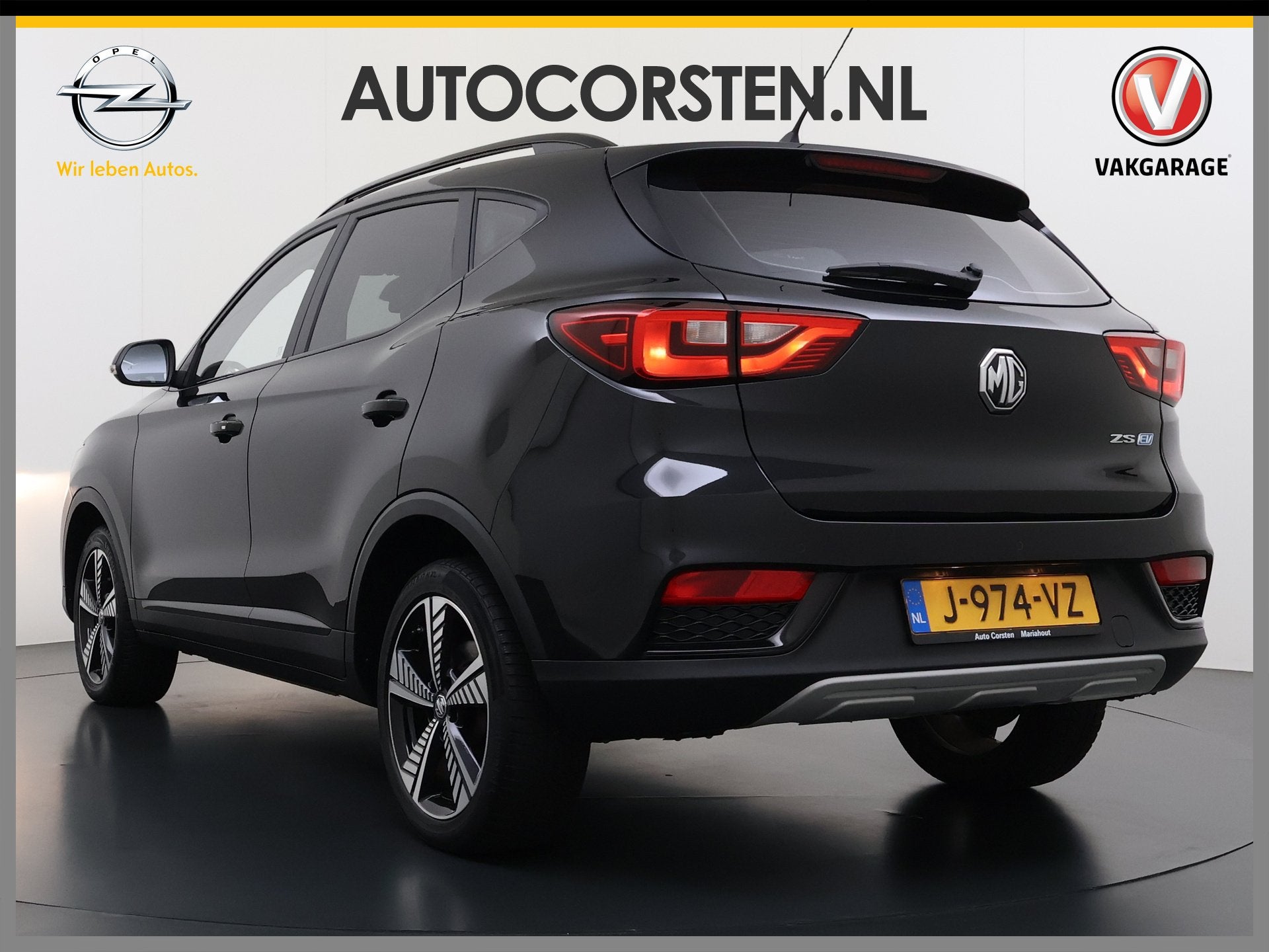 MG Mg Zs EV Luxury 45kWh SOH 93% Panoramadak Leder+Verwarmd, Auto's, Dealer onderhouden, Gebruikt, Zwart, ZS