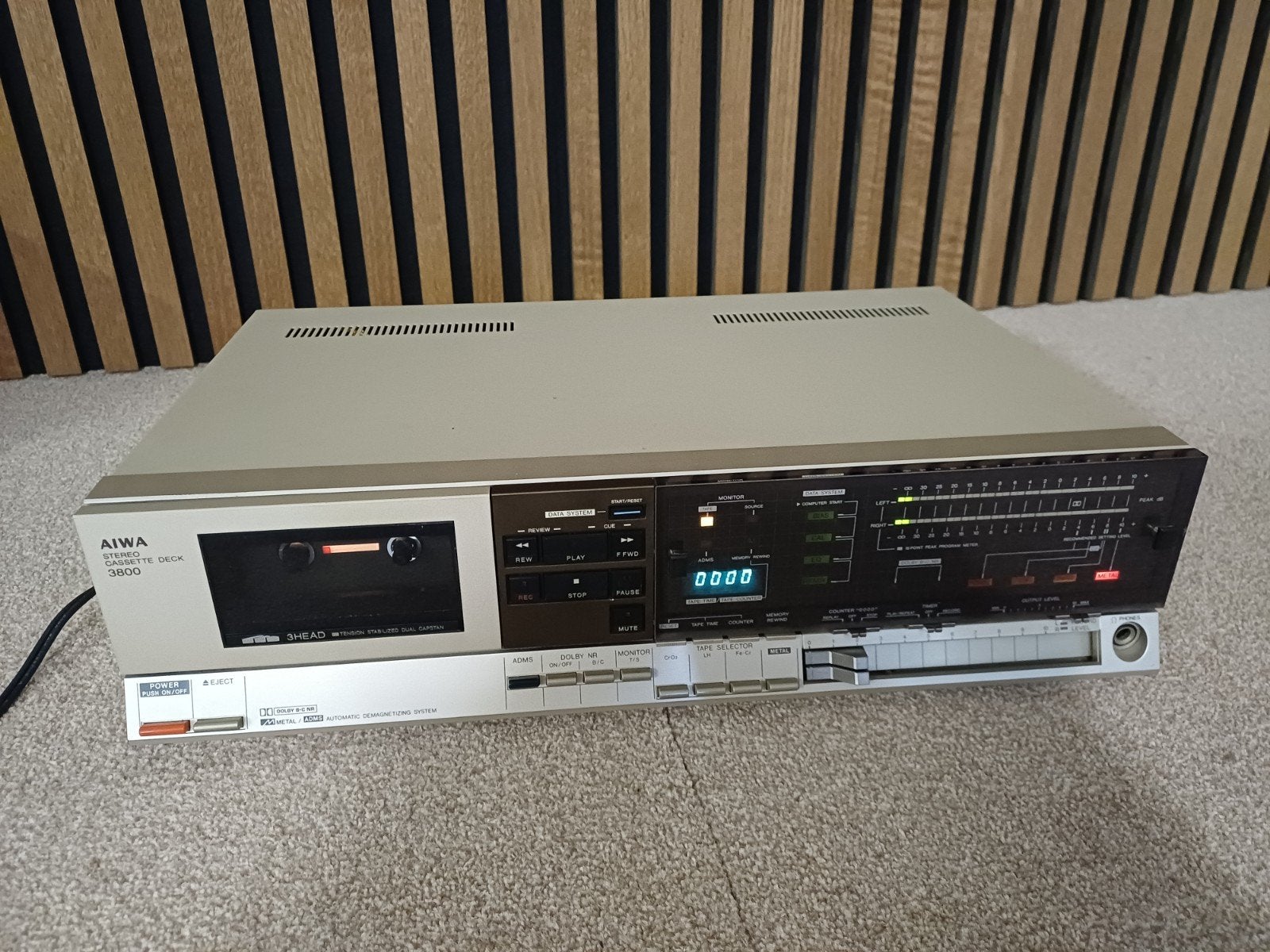 Aiwa AD-3800H Stereo Cassette Deck - Vintage Hifi, Ophalen of Verzenden, Enkel, Overige merken, Tiptoetsen